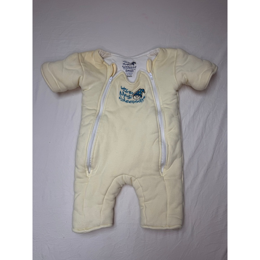 Baby Merlin's Magic Sleepsuit Cream Cotton Transition Swaddle Small 3-6 Months